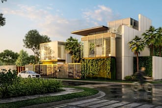 do 3d architectural interior exterior design rendering