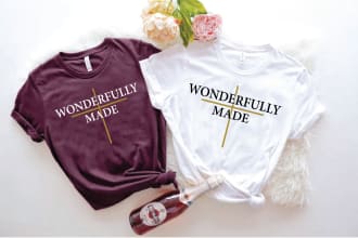do custom typography christian t shirt design