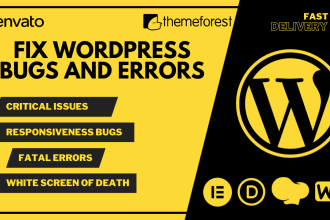 do wordpress bug fix, plugin theme, mysql or any errors fix