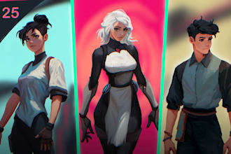 draw dnd character illustration for you
