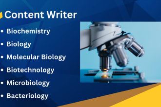 assist in biochemistry, biotechnology, and molecular biology