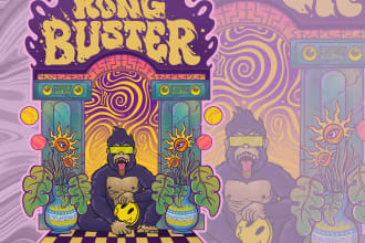 create psychedelic, trippy, cannabis artwork