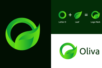 do custom modern lettering abstract 3d gradient app and website logo creation