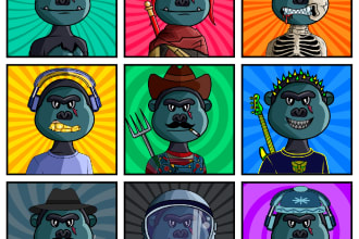create custom 2d character style nft art collection