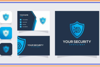design awesome security logo with free vector file