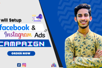 set up facebook and instagram ads campaign with design