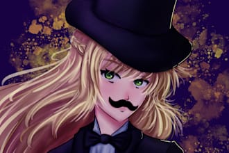 draw your character in anime art for profile picture