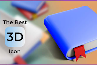 make 3d icons and 3d objects with a professional look