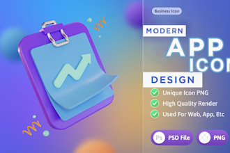 design modern app icon logo