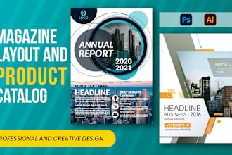 design professional magazine cover, layout and catalog in 3hrs