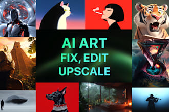 fix, upscale, transform your ai art with midjourney and photoshop
