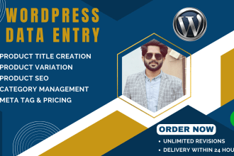 do wordpress data entry and all woocommerce product listing