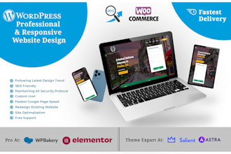 design and create wordpress website following UI UX trend