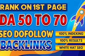 build high da 50 plus dofollow SEO backlinks links