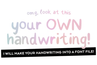 professionally create your custom font, handwriting or other typography design