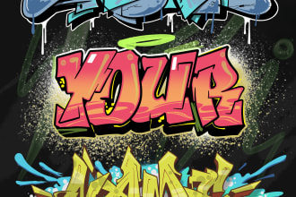 create original custom graffiti for your logo or merchandise