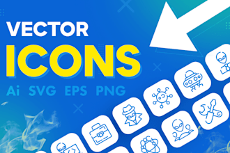 draw six vector icons