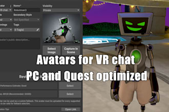 create 3d charecter model for VR chat