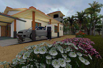 expert architect with 2d, 3d, modeling and rendering skills