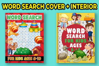 create amazing word search puzzle activity book for amazon KDP