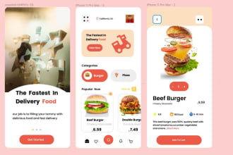 design UI food delivery app