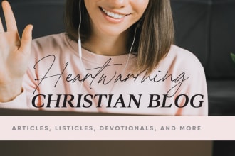 write your christian article, blog, or devotional
