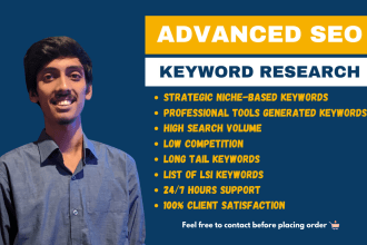 do advanced SEO keyword research and competitor analysis