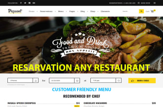 create a fast food restaurant website with ordering and reservations