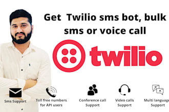 build twilio sms bot, bulk sms ,voice call , autoresponder
