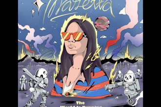 draw an music album cover in my style