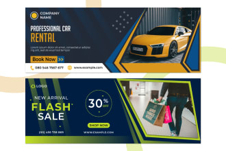 design an eye catching website banner, header or slider