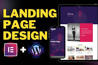 create business landing page design with elementor pro