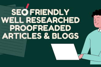 write technical articles and blogs, well research technical writing