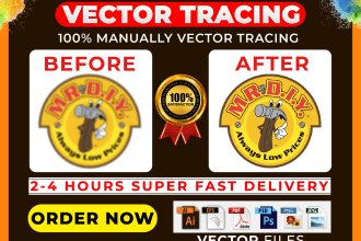 redesign, edit, fix, change color, or recreate your logo within 24 hours
