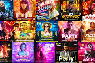 design club, event, and dj party flyer or social media design