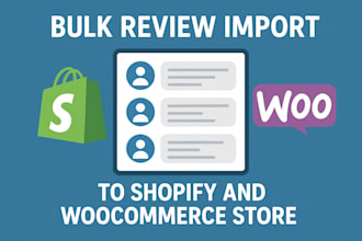 import bulk review to shopify and woocommerce store