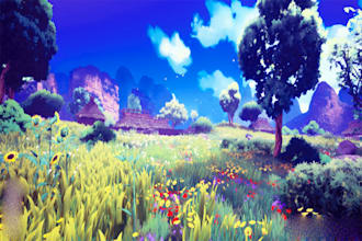 create beautiful landscape illustration and concept art