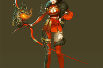 do  character concept art, illustration, dnd character art