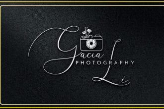 design a photography logo watermark or signature