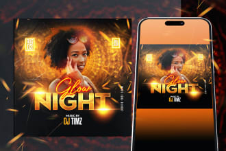 do elegant party flyer, concert, nightclub, or event flyer design within 8 hours