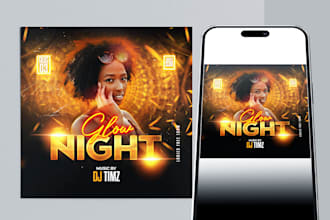 do elegant party flyer, concert, nightclub, or event flyer design within 8 hours