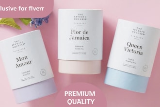 create professional product label design or packaging design