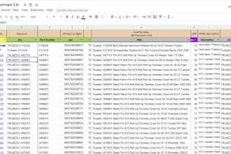 do data entry for ebay listing automotive car parts