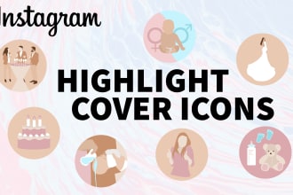 design instagram highlight cover icons