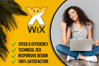 design wix, weebly, squarespace, wordpress website with seo