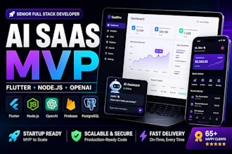 develop your ai saas mvp using flutter, nodejs, and openai
