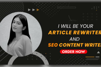 be your article rewriter and SEO content writer for 24 hours
