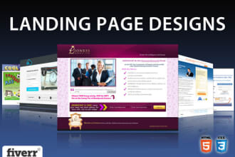 design high conversion landing page or squeeze page