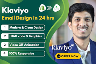 design custom klaviyo email template newsletter in 24 hrs