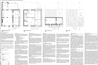 draw UK building regulations drawings and construction notes